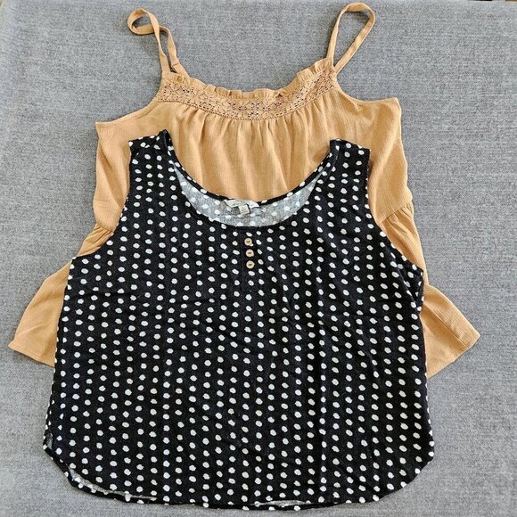 Top Womens L Lot of 2 Hester & Orchard Torrid Sleeveless Linen Gauze Cottagecore - Picture 6 of 16